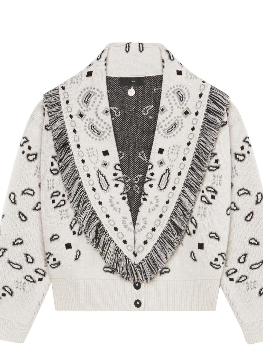 Cheap Bandana Women cardigan cropped Alanui Jacquard 0327